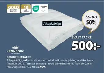 JYSK BRURI FIBERTÄCKE erbjuda