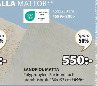 JYSK SANDFIOL MATTA erbjuda