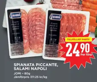 Willys SPIANATA PICCANTE, SALAMI NAPOLI JOMI erbjuda