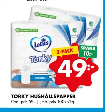 ÖoB TORKY HUSHÅLLSPAPPER erbjuda