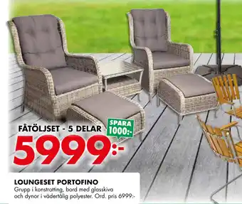 ÖoB LOUNGESET PORTOFINO erbjuda