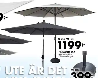 ÖoB PARASOLL LYX erbjuda