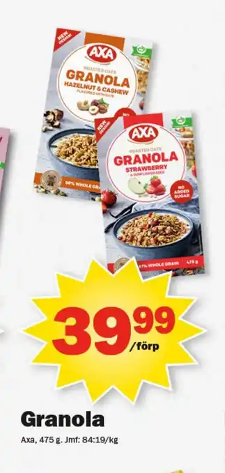 Pekås Granola erbjuda