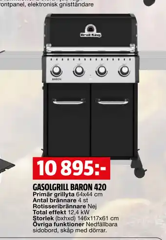 Bauhaus GASOLGRILL BARON 420 erbjuda