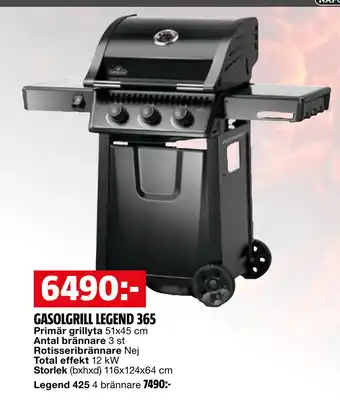 Bauhaus GASOLGRILL LEGEND 365 erbjuda