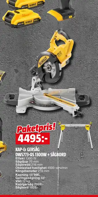 Bauhaus KAP-& GERSÅG DWS773-QS 1300W + SÅGBORD erbjuda