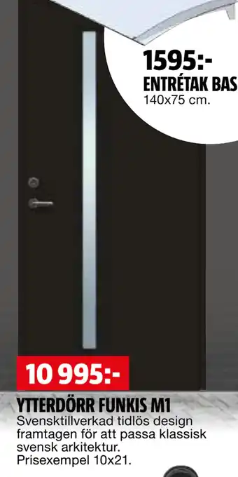 Bauhaus YTTERDÖRR FUNKIS M1 erbjuda