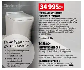 Bauhaus FÖRBRÄNNINGSTOALETT CINDERELLA COMFORT erbjuda