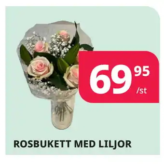 ROSBUKETT MED LILJOR