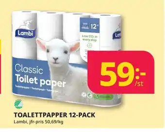 Tempo TOALETTPAPPER 12-PACK erbjuda