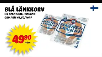 blå länkkorv