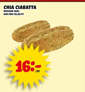 Nelins chia ciabatta erbjuda