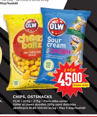 Willys Hemma CHIPS, OSTSNACKS erbjuda