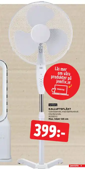 Jem&Fix KALLUFTSFLÄKT erbjuda