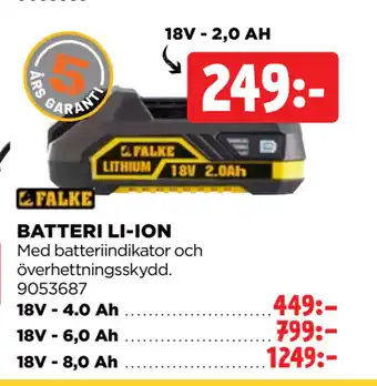 Jem&Fix BATTERI LI-ION erbjuda