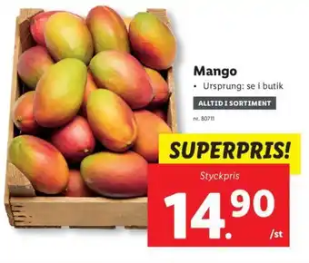 Lidl Mango erbjuda