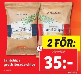 Lidl Lantchips grytfriterade chips erbjuda