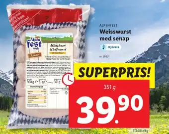Lidl Weisswurst med senap erbjuda