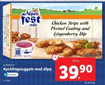 Lidl Kycklingnuggets med dipp erbjuda