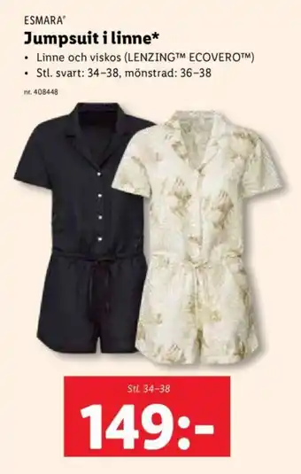 Lidl Jumpsuit i linne* erbjuda