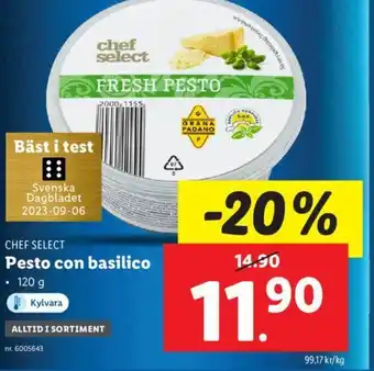 Lidl Pesto con basilico erbjuda