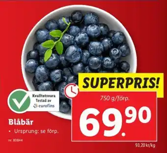 Lidl Blåbär erbjuda
