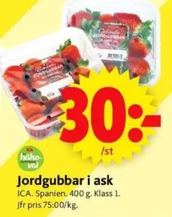 ICA Supermarket Jordgubbar i ask erbjuda