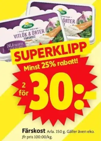ICA Supermarket Färskost erbjuda