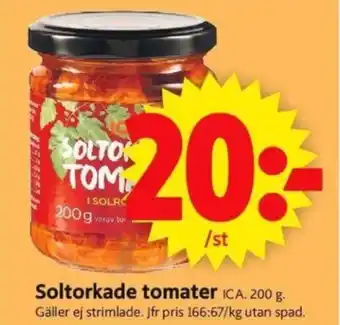 ICA Supermarket Soltorkade tomater erbjuda