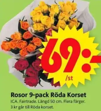 ICA Supermarket Rosor 9-pack Röda Korset erbjuda