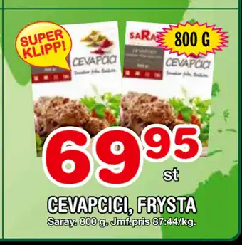 Nya Pulsen CEVAPCICI, FRYSTA erbjuda