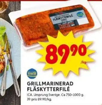 ICA Kvantum GRILLMARINERAD FLÄSKYTTERFILÉ erbjuda