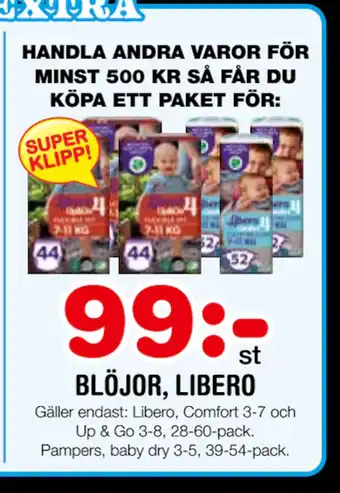 Nya Pulsen BLÖJOR, LIBERO erbjuda