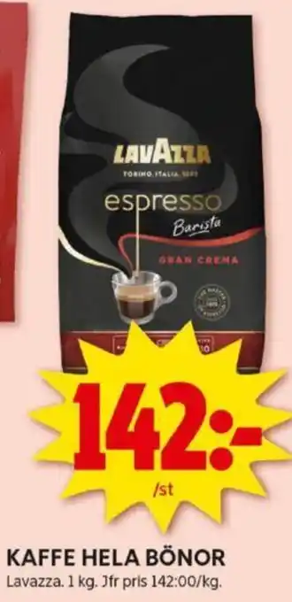 ICA Kvantum KAFFE HELA BÖNOR erbjuda