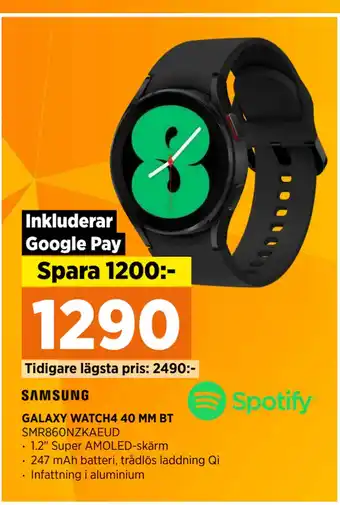 Power GALAXY WATCH4 40 MM BT erbjuda