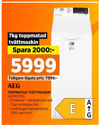 Power TOPPMATAD TVÄTTMASKIN erbjuda