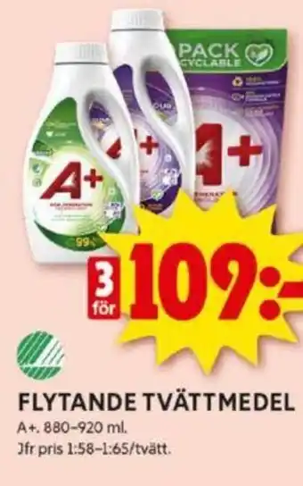 ICA Kvantum FLYTANDE TVÄTTMEDEL erbjuda