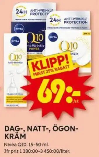 ICA Kvantum DAG-, NATT-, ÖGON- KRÄM erbjuda