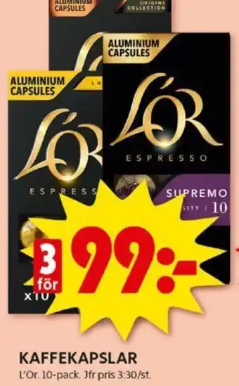 ICA Kvantum KAFFEKAPSLAR erbjuda