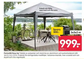 Rusta Partytält Easy Up erbjuda