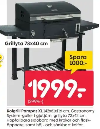 Rusta Kolgrill Pampas XL erbjuda