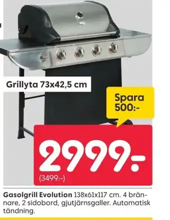 Rusta Gasolgrill Evolution erbjuda