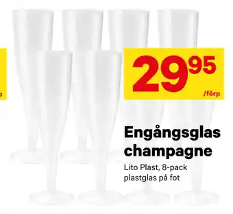 Engångsglas champagne