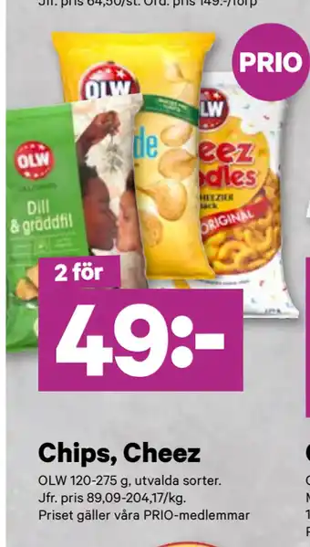 City Gross Chips, Cheez erbjuda