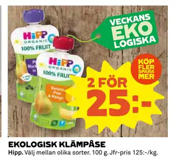 Coop EKOLOGISK KLÄMPÅSE erbjuda