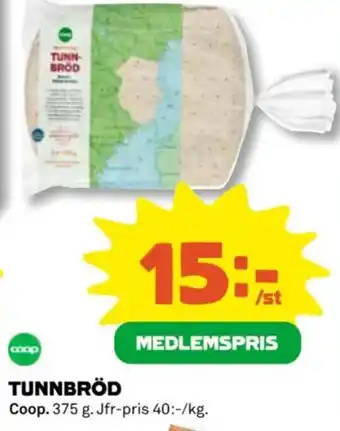 Coop TUNNBRÖD erbjuda