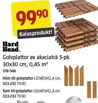 Jula Golvplattor av akaciaträ 5-pk 30x30 cm, 0,45 m² erbjuda