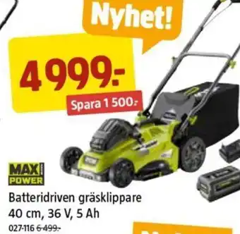 Jula Batteridriven gräsklippare erbjuda