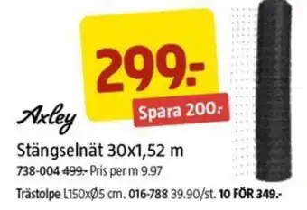 Stängselnät 30x1,52 m