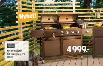 Jula Kol-/gasolgrill 88 cm x 36,5 cm erbjuda